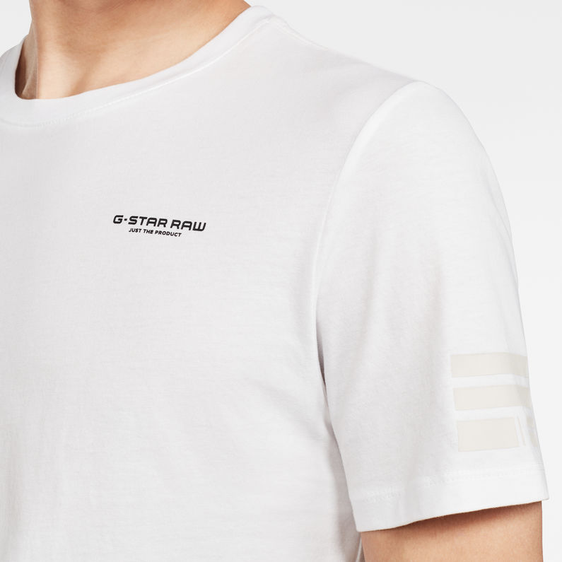 G-Star RAW® Flag Text GR Slim T-Shirt Wit