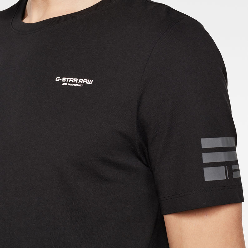 G-Star RAW® Flag Text GR Slim T-Shirt Zwart