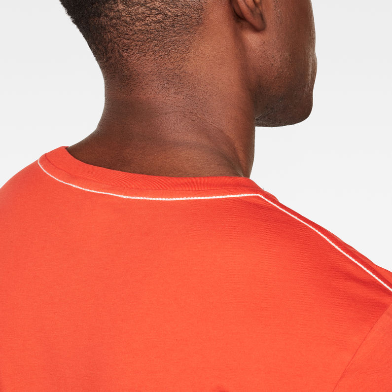 G-Star RAW® Flag Text GR Slim T-Shirt Oranje detail shot