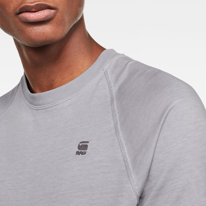 G-Star RAW® Raglan Recycle Dye T-Shirt Grey detail shot