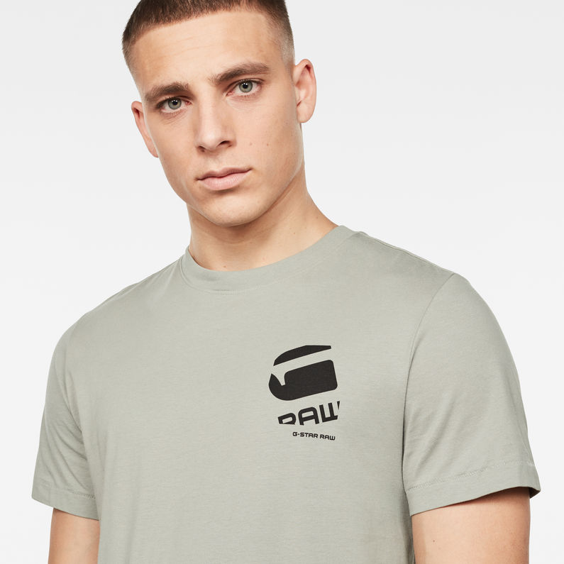 G-Star RAW® Big Logo Back GR T-Shirt Groen detail shot