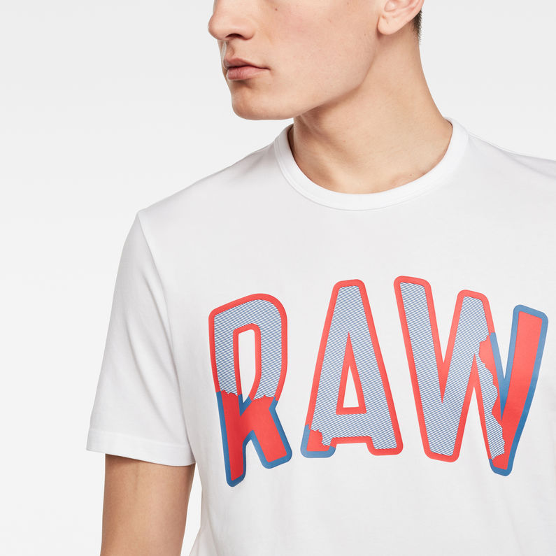 G-Star RAW® Multi Layer RAW GR Slim T-Shirt White detail shot