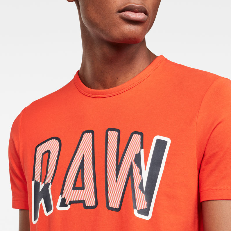 G-Star RAW® T-shirt Multi Layer RAW GR Slim Orange