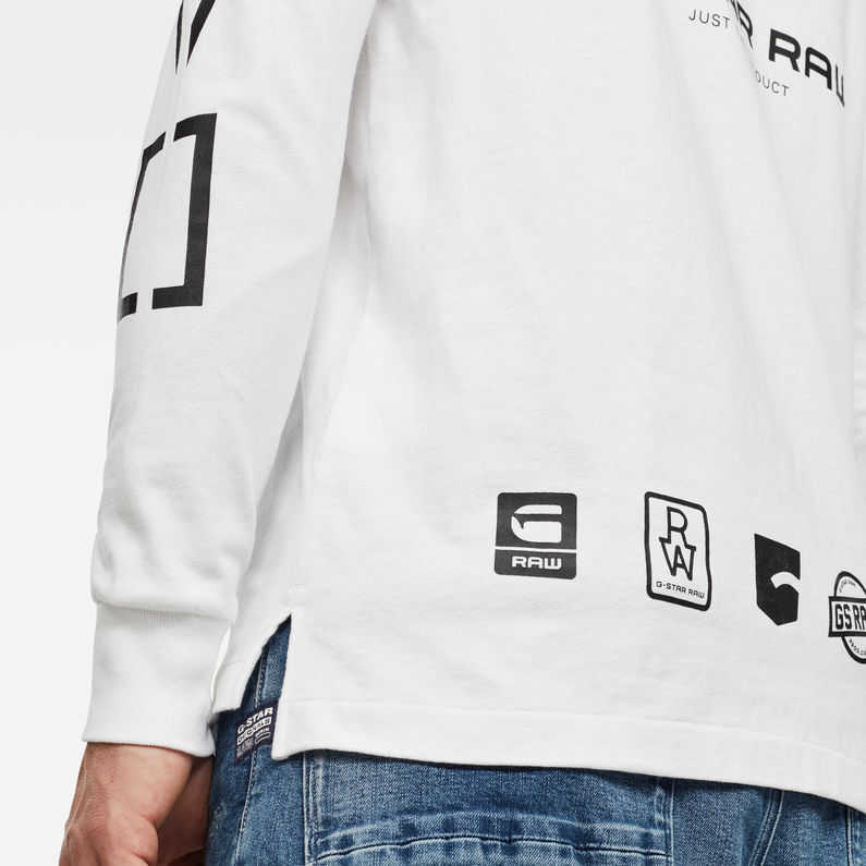 G-Star RAW® Multi Arm GR Shield T-Shirt Weiß detail shot