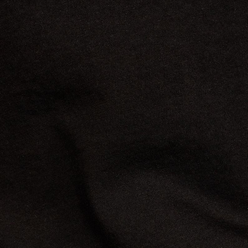 G-Star RAW® Circle GR Eyben Ringer Slim Top Black fabric shot