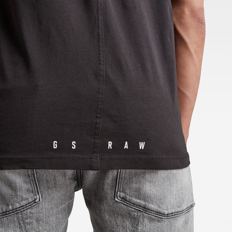 Layer Originals Logo Gr T Shirt Dark Black G Star Raw