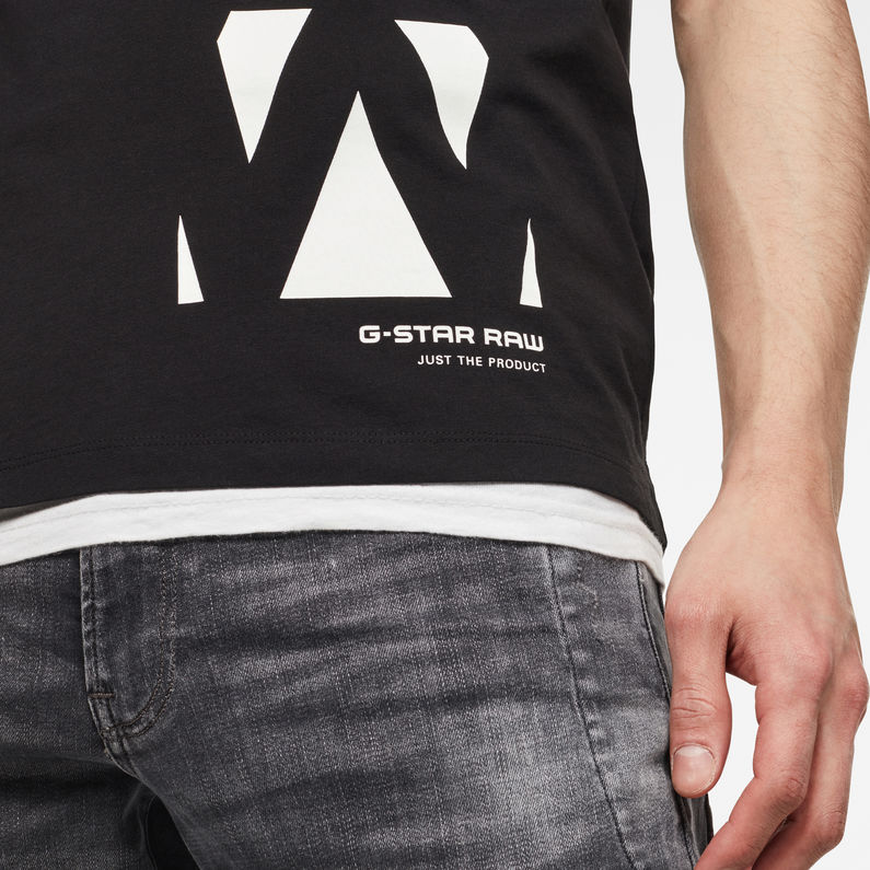 G-STAR® T-shirt Vertical Raw GR Slim Noir
