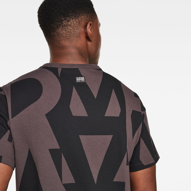 G-Star RAW® Raw Allover GR T-Shirt Black detail shot