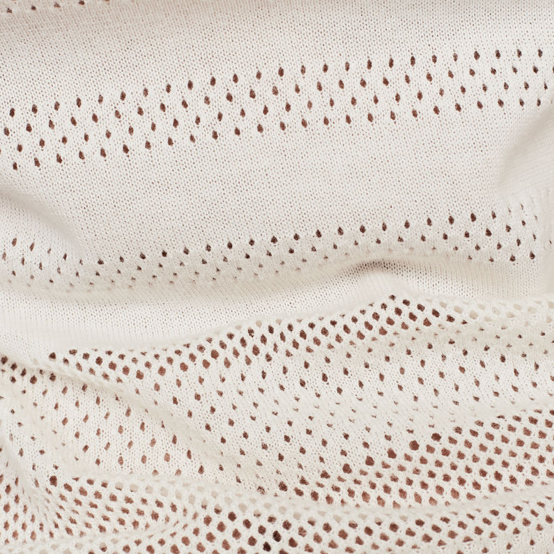 G-Star RAW® Inqar Tanktop Slim R Mesh Knitted Top Beige fabric shot