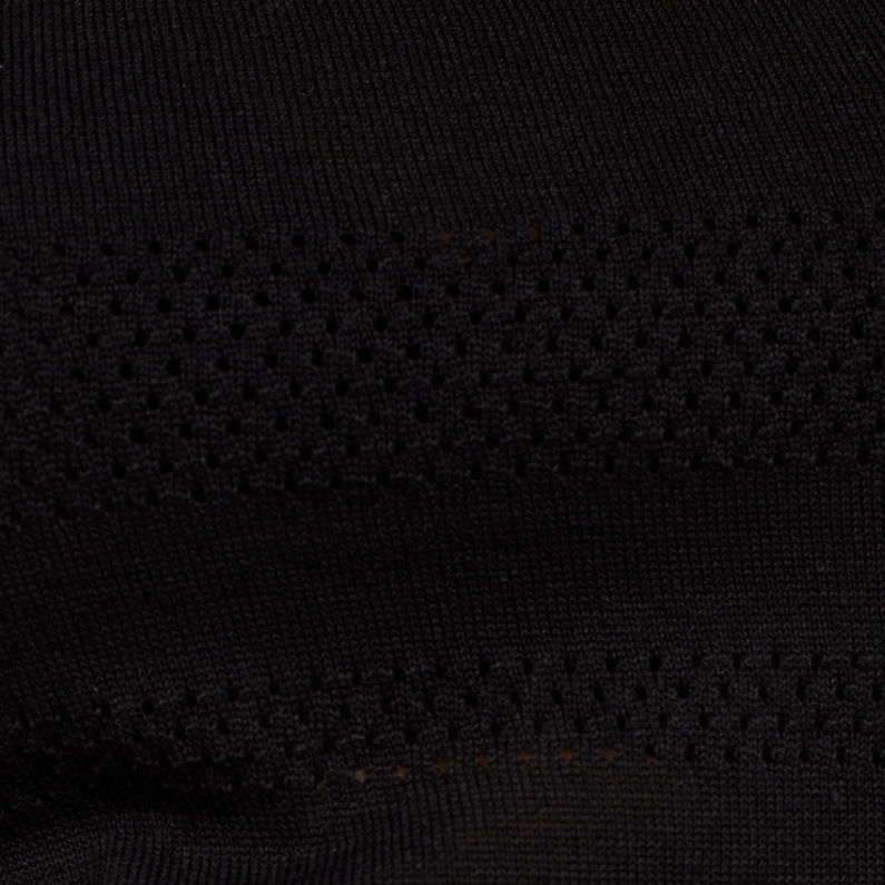 G-Star RAW® Haut Inqar Tanktop Slim R Mesh Knitted Noir fabric shot