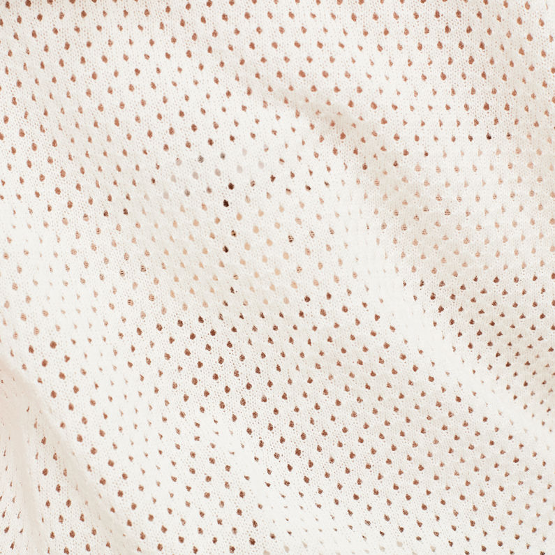 G-STAR® Inqar Granddad Mesh Knitted Top Beige fabric shot