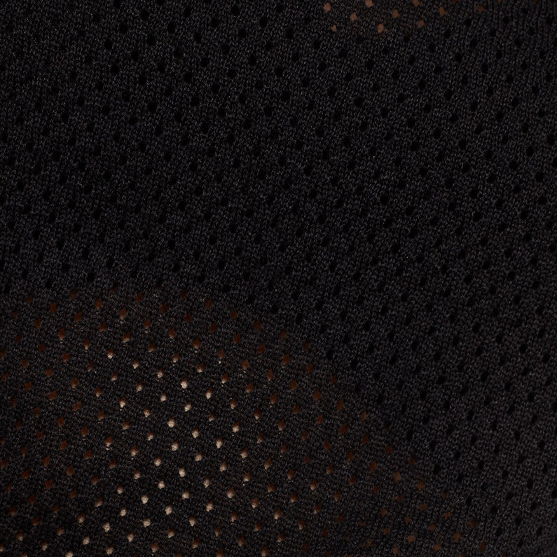 G-STAR® Inqar Granddad Mesh Knitted Top Black fabric shot