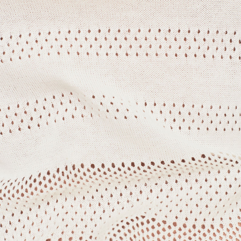 G-Star RAW® Inqar Mesh Knitted Top Beige fabric shot