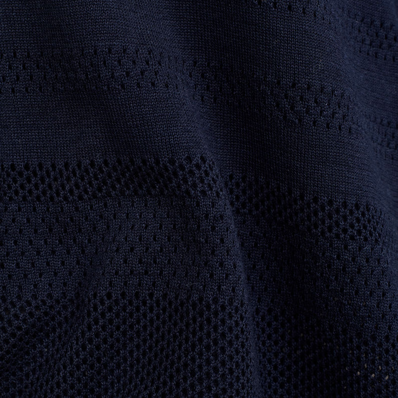 G-Star RAW® Inqar Mesh Knitted Top Dark blue fabric shot