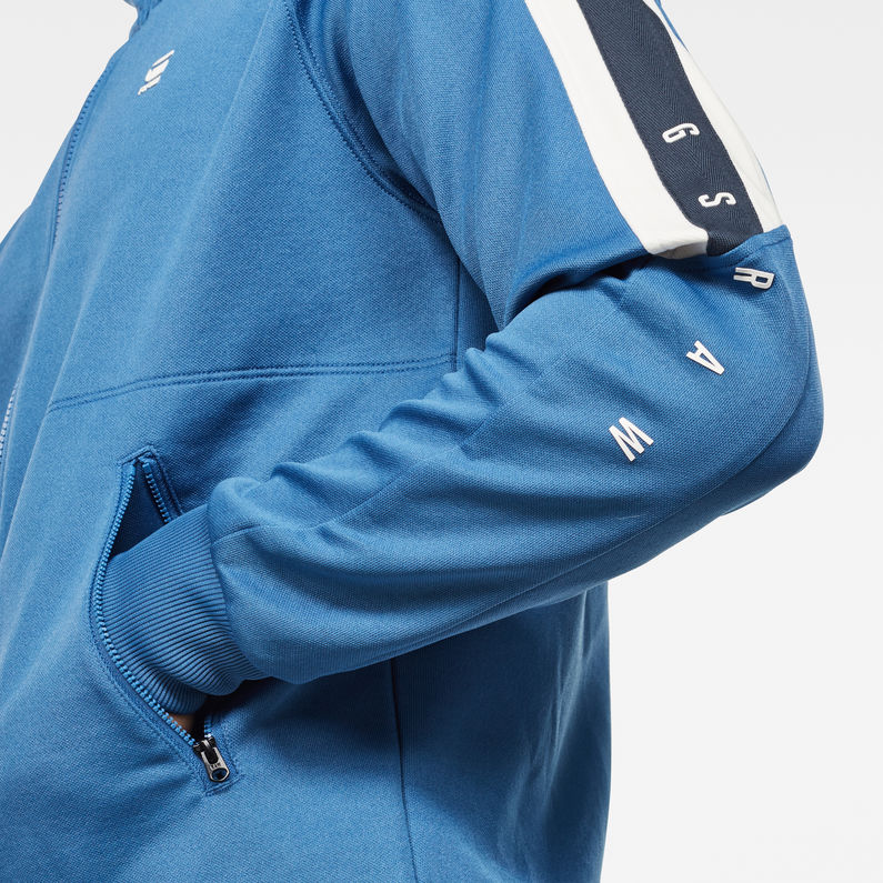 G-Star RAW® Haut de survêtement Side Stripe Bleu moyen detail shot