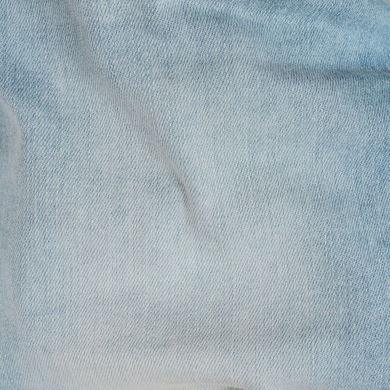 G-Star RAW® 4311 Noxer High Slim Short Raw Edge Lichtblauw fabric shot
