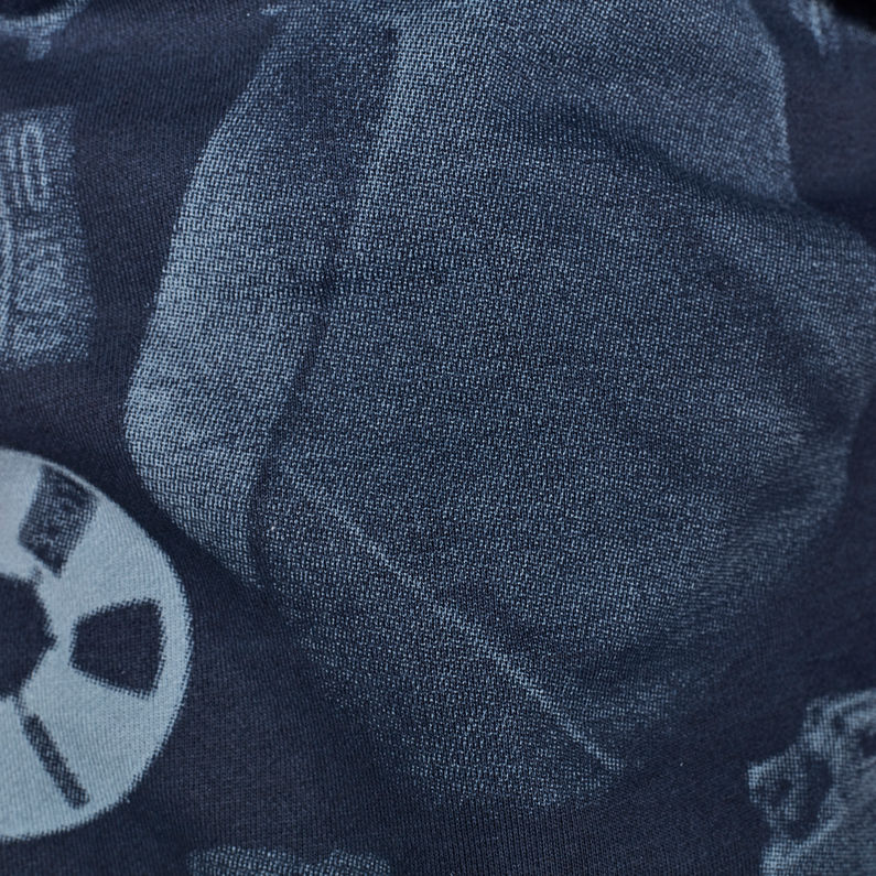 G-Star RAW® Materials Allover GR Sweater Midden blauw fabric shot