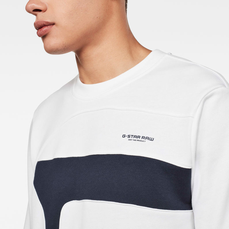 G-STAR® Hamburger Logo Sweater White detail shot