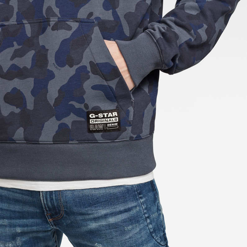 G-Star RAW® Brush Camo Round Neck Sweater ダークブルー detail shot