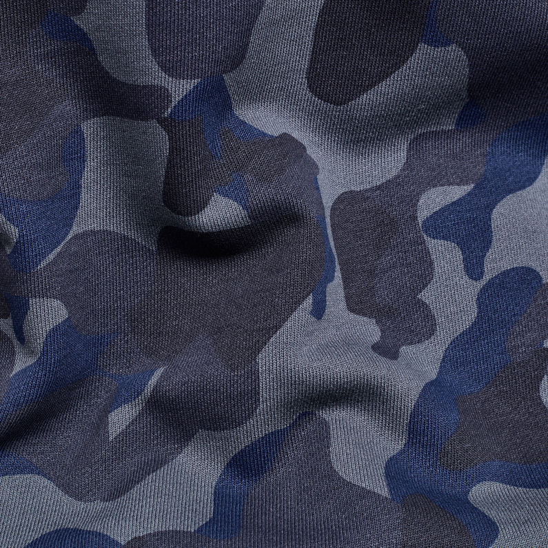 G-Star RAW® Sweat Brush Camo Bleu foncé fabric shot