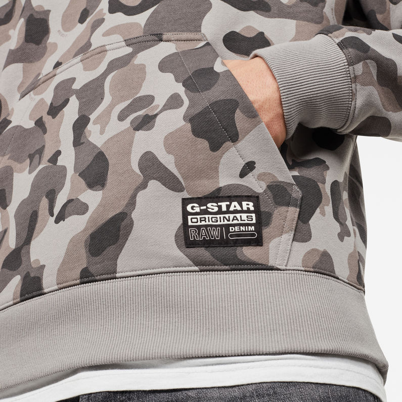 G-Star RAW® Brush Camo Round Neck Sweater グレー detail shot