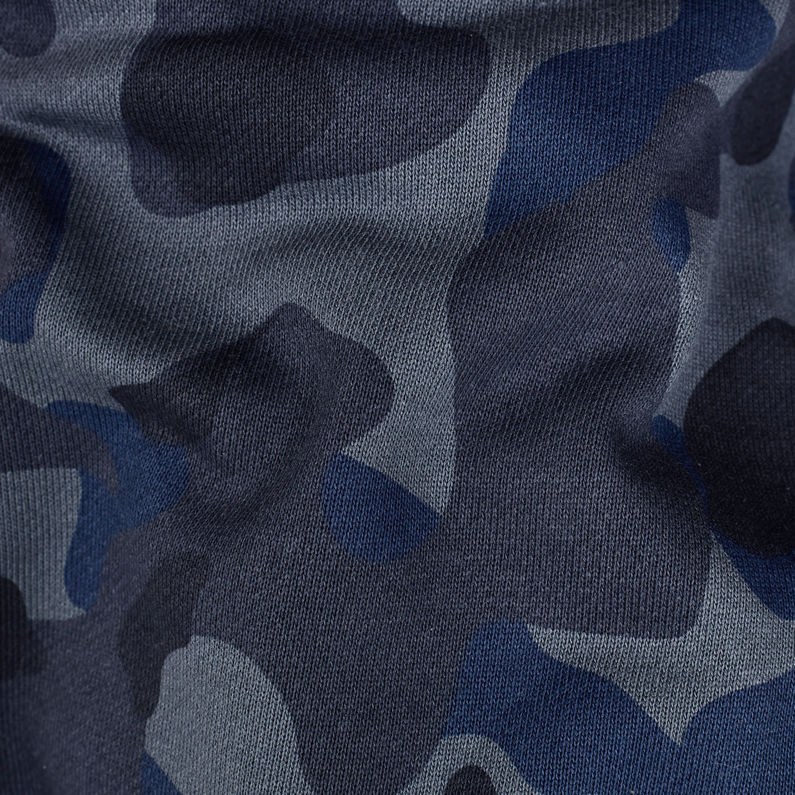 G-Star RAW® Short Brush Camo Sweat Bleu foncé fabric shot