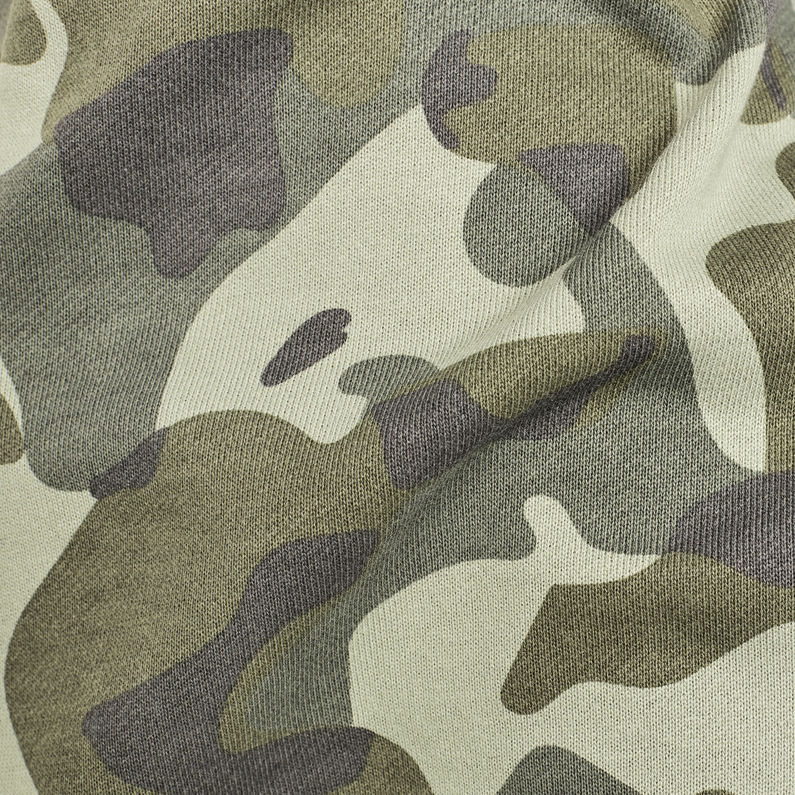 G-Star RAW® Brush Camo Sweat Short Grijs fabric shot