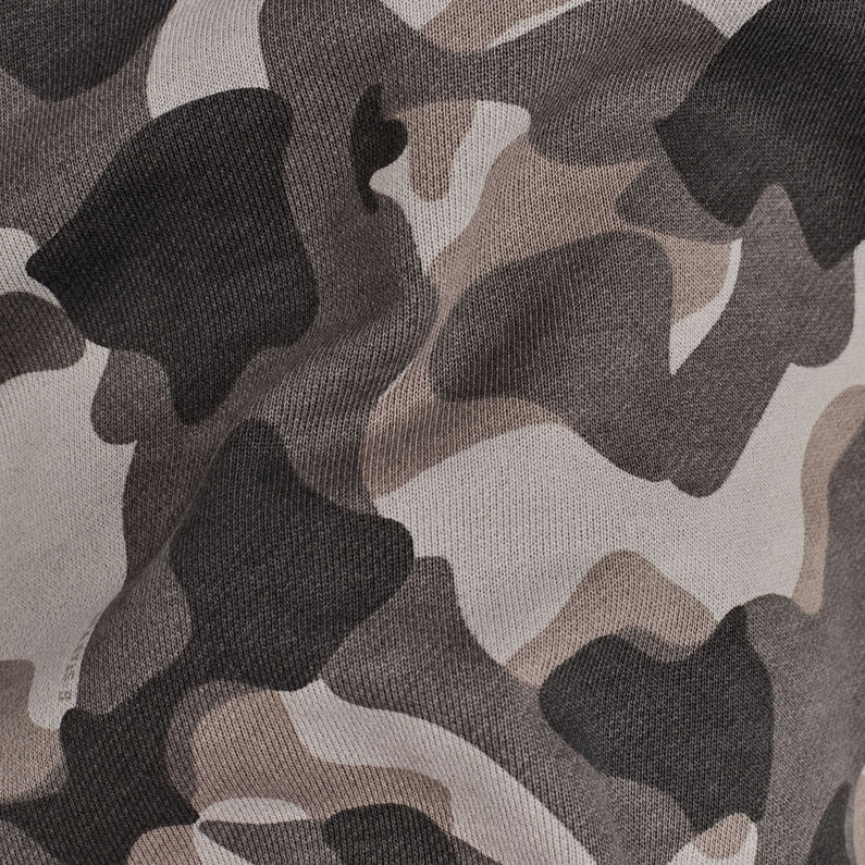 G-STAR® Short Brush Camo Sweat Gris fabric shot