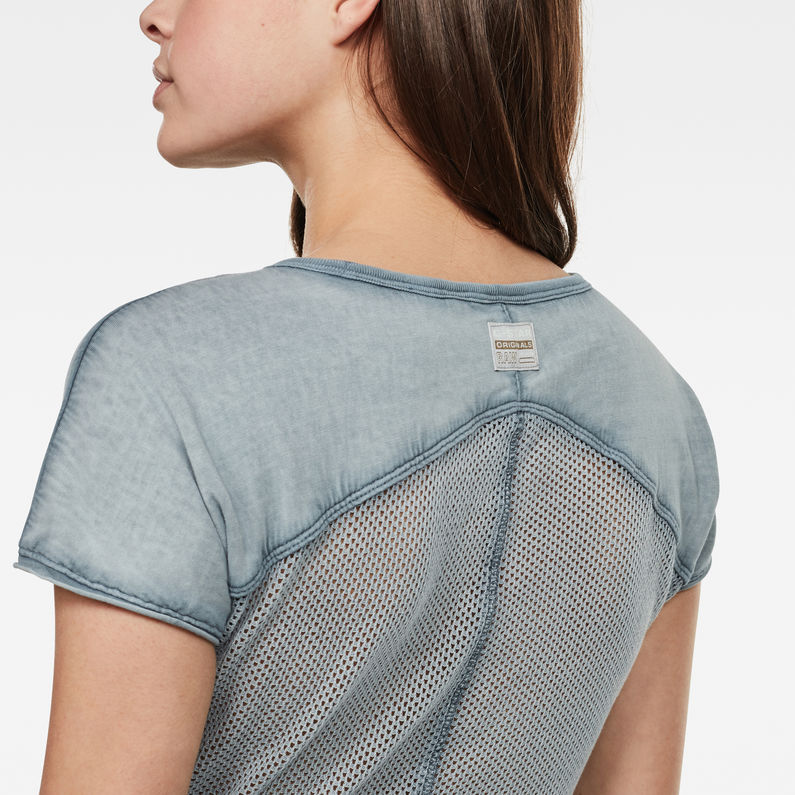 G-Star RAW® Eyben Mesh Slim Top Hellblau detail shot
