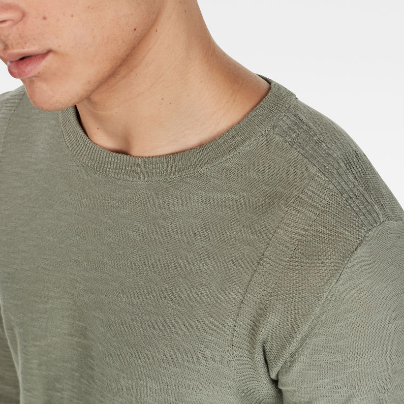 G-STAR® R Straight Knitted Top Green detail shot