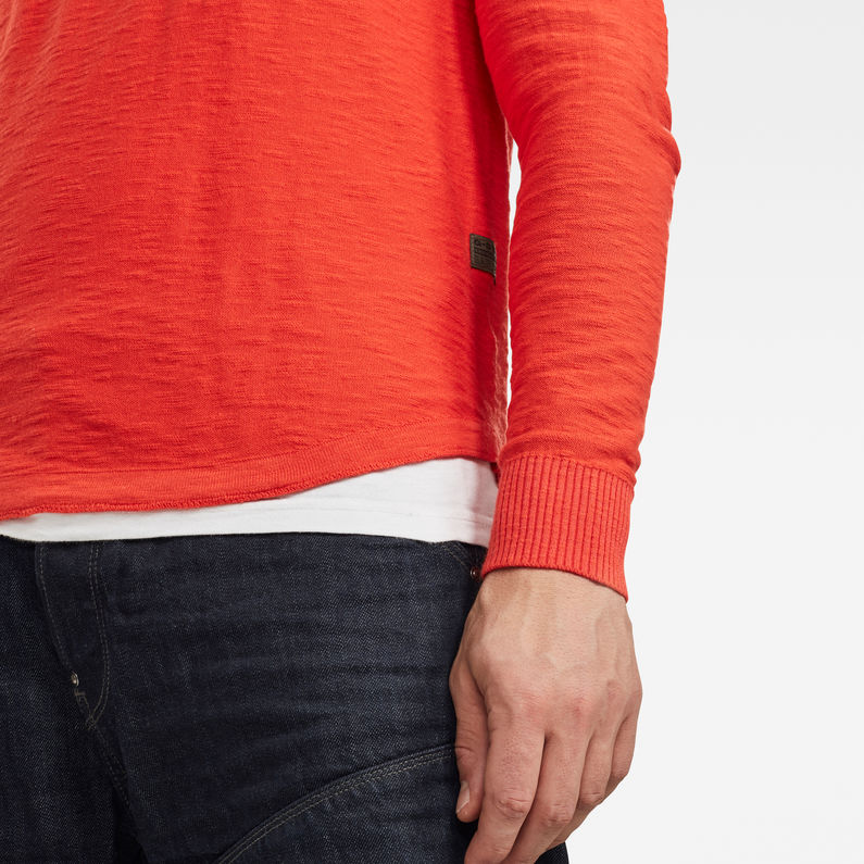 G-Star RAW® R Straight Knitted Top Red detail shot