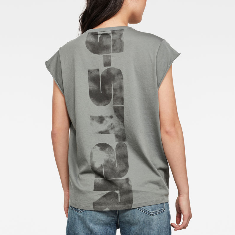 G-Star RAW® GSRAW Gyre Knot Top Grey detail shot