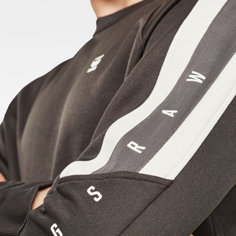 G-Star RAW® Side Stripe Crew Grey detail shot