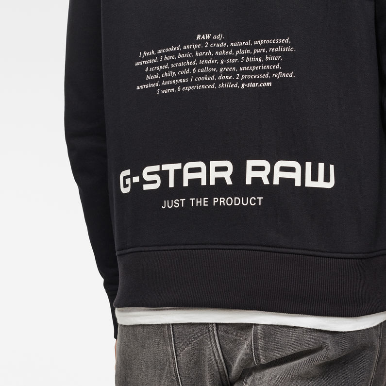 G-STAR® Raw Definition Sweater Black detail shot