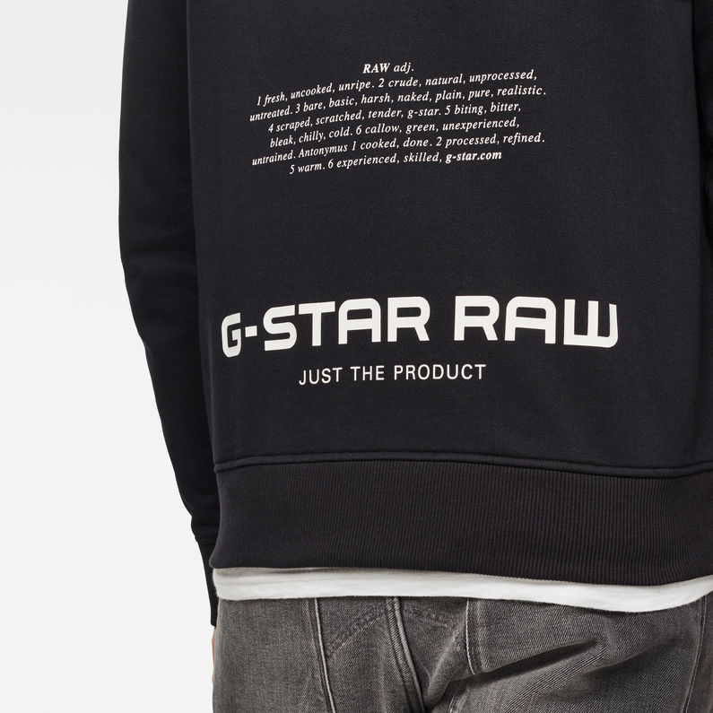 G-Star RAW® Raw Definition Sweatshirt Schwarz detail shot