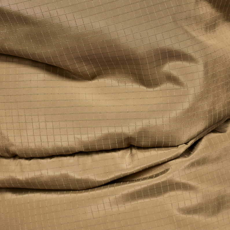 G-STAR® Meefic Sundu Quilted Hooded Overshirt Green fabric shot