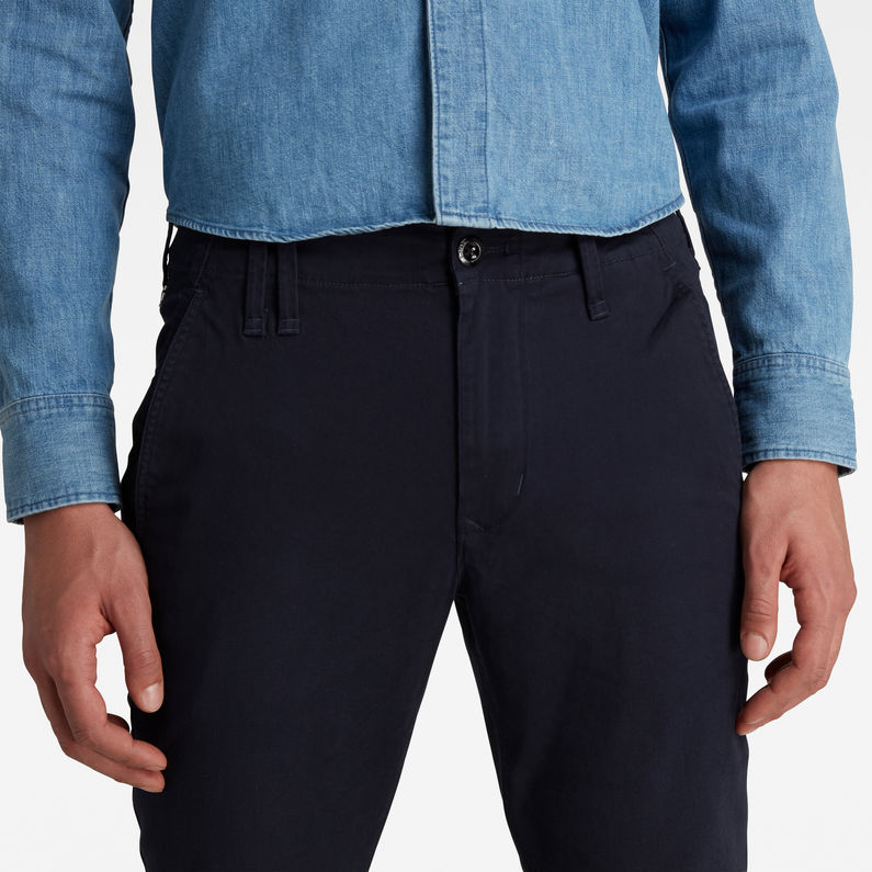 G-Star RAW® Vetar Slim Chino Donkerblauw detail shot