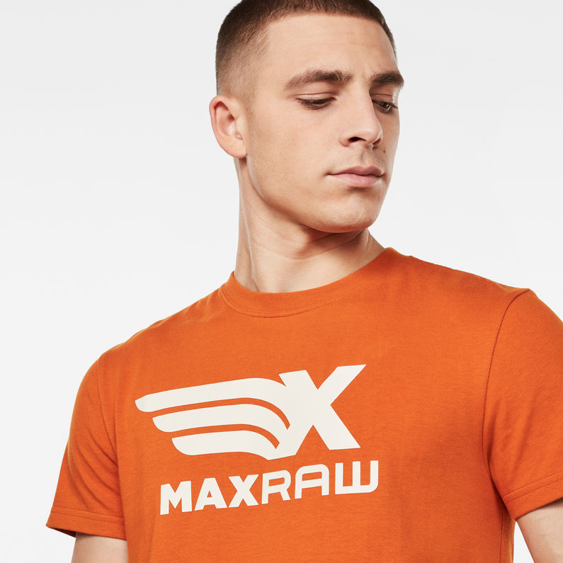 orange g star shirt