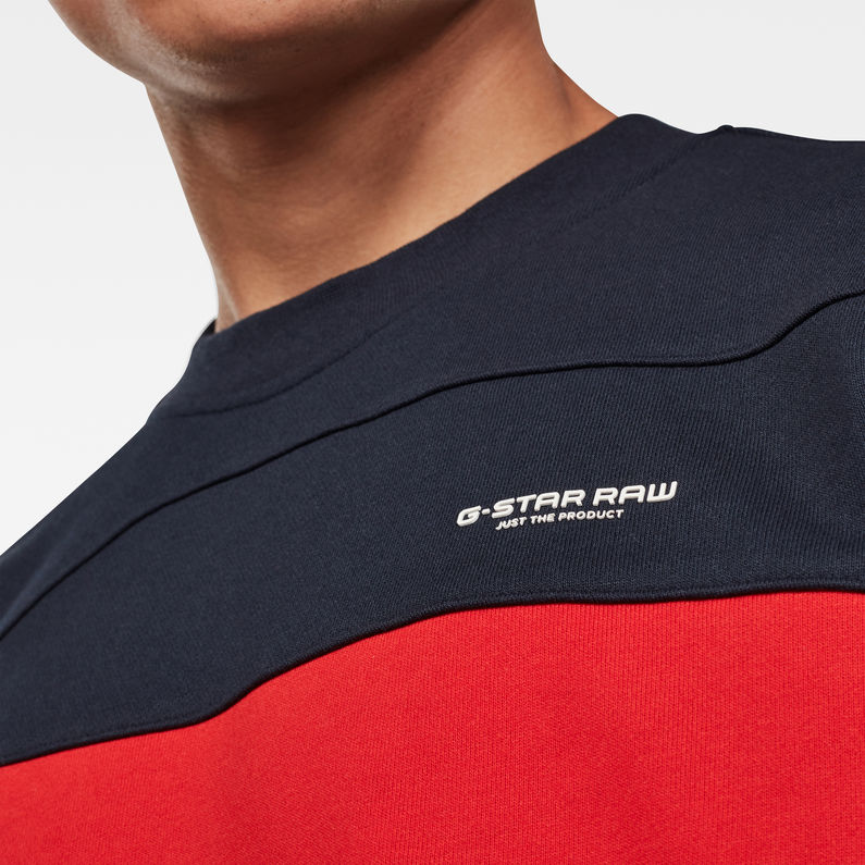 G-Star RAW® Hamburger Logo Sweater Medium blue detail shot