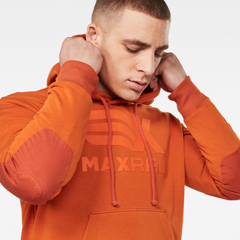 G-Star RAW® Max Graphic Hooded Sweater Orange detail shot