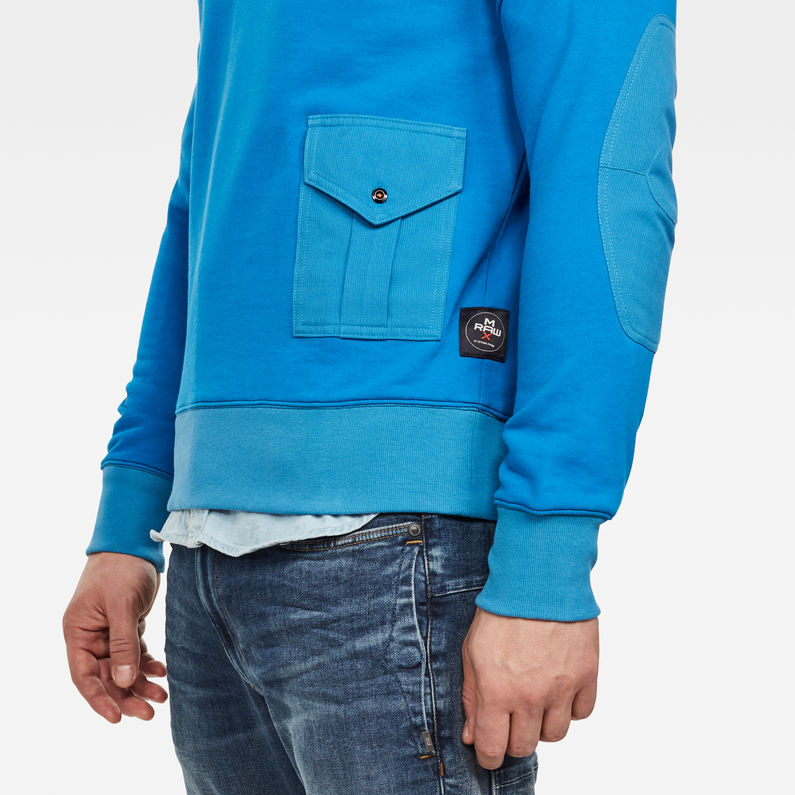 G-Star RAW® Max Graphic Sweatshirt Mittelblau detail shot