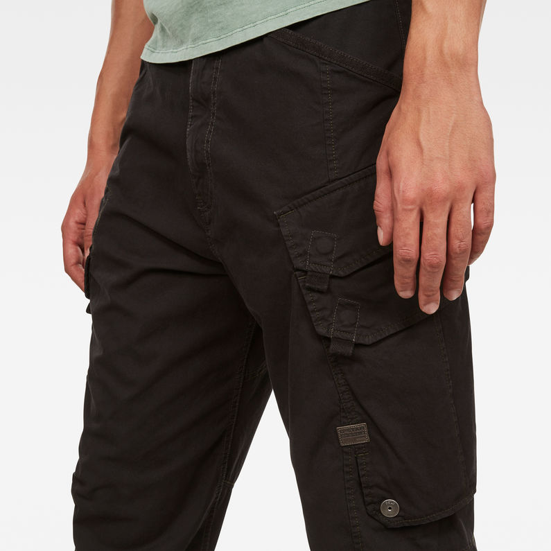 G-Star RAW® Droner Relaxed Tapered Cargohose Schwarz detail shot