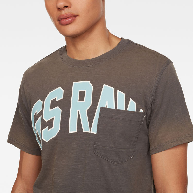G-Star RAW® Collegic GR Pocket T-Shirt Grey detail shot