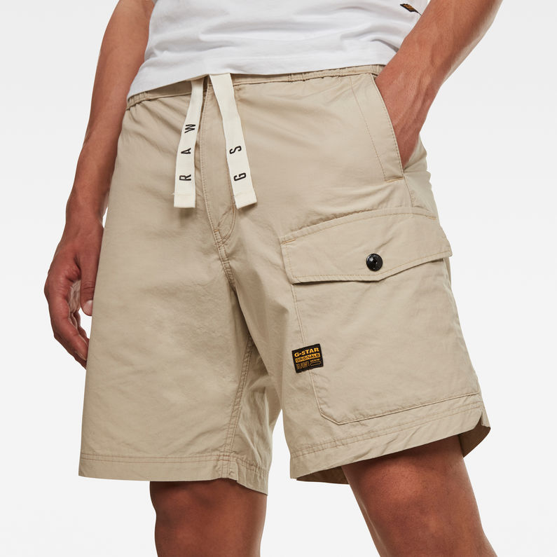 G-STAR® Front Pocket Sport Shorts Beige detail shot