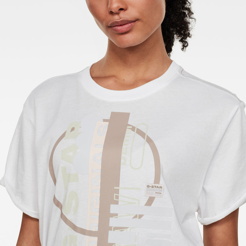 G-Star RAW® Orig Circle Lash Fem Loose Top Wit detail shot