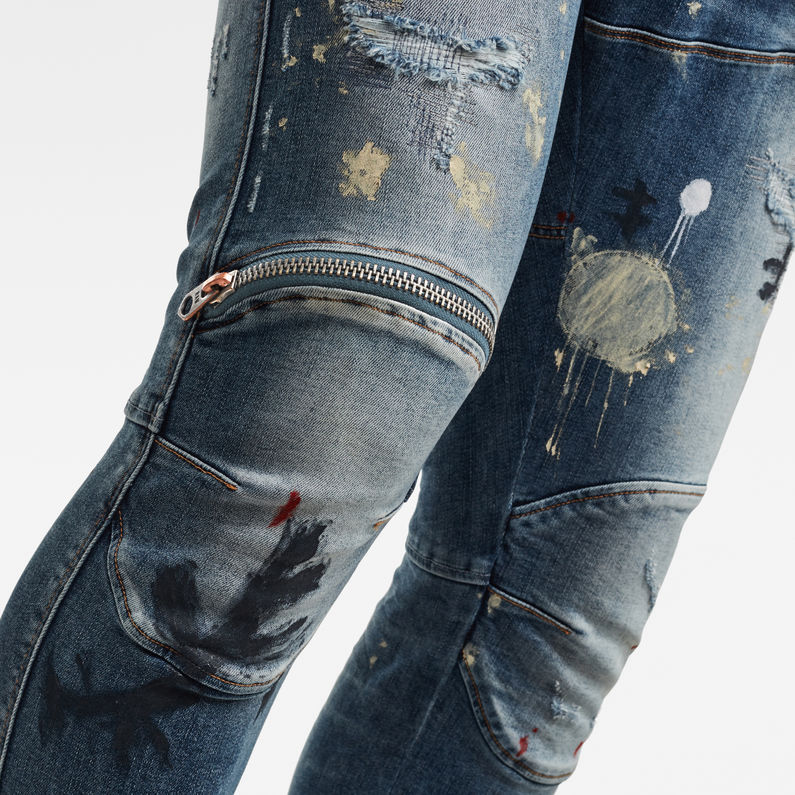 G-Star RAW® Jean 5620 3D Zip Knee Skinny Bleu clair