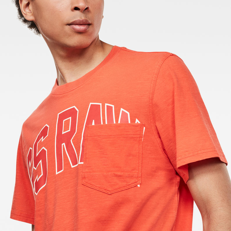 G-Star RAW® Collegic GR Pocket T-Shirt Red detail shot