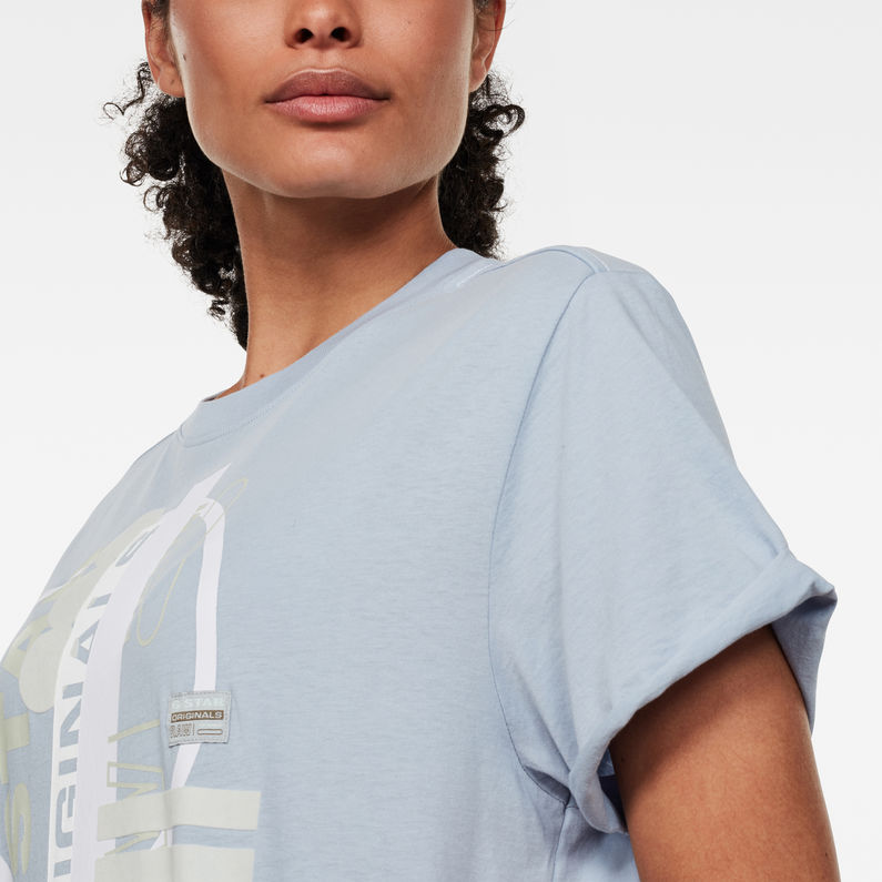 G-Star RAW® Orig Circle Lash Fem Loose Top Light blue detail shot