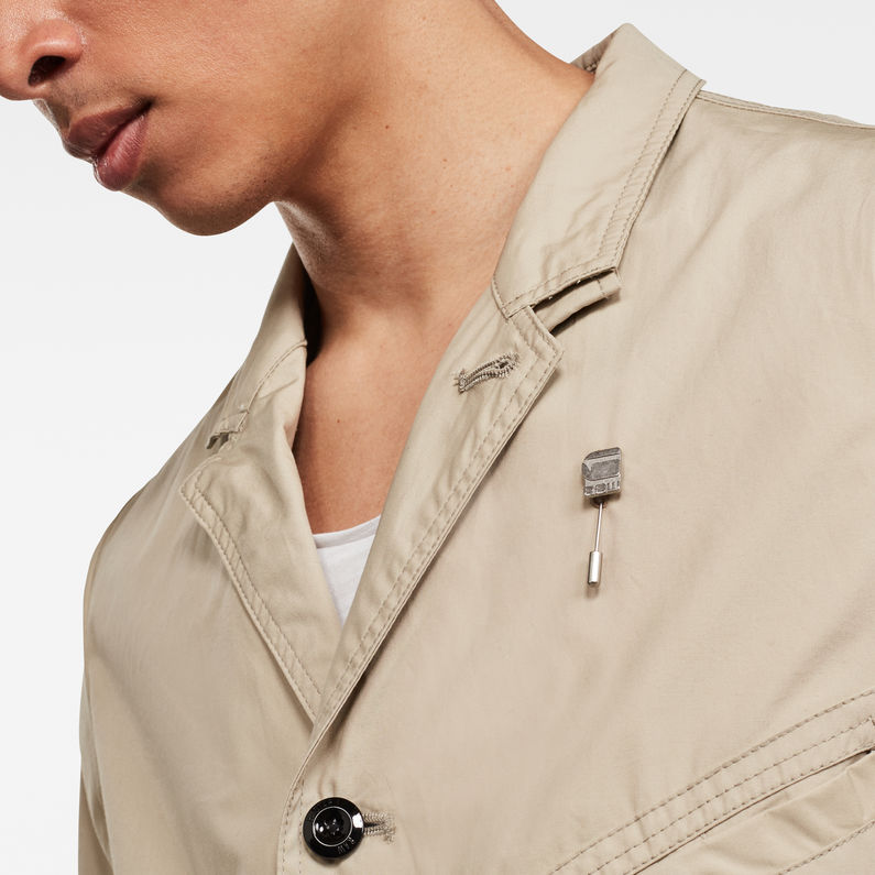 G-STAR® Utility 4-button Blazer Beige detail shot
