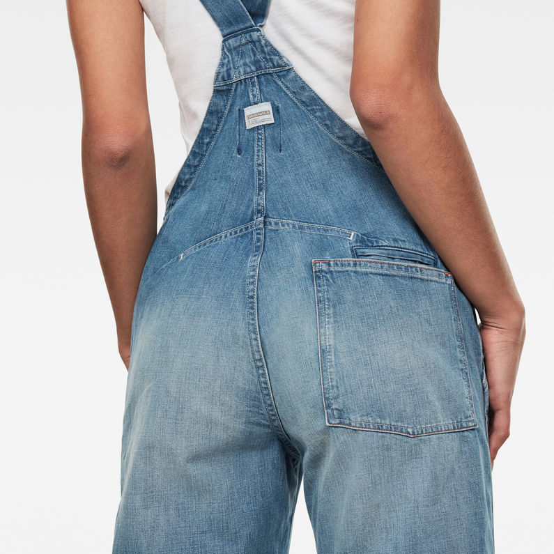 G-STAR® Lintell Denim Overall Mittelblau detail shot